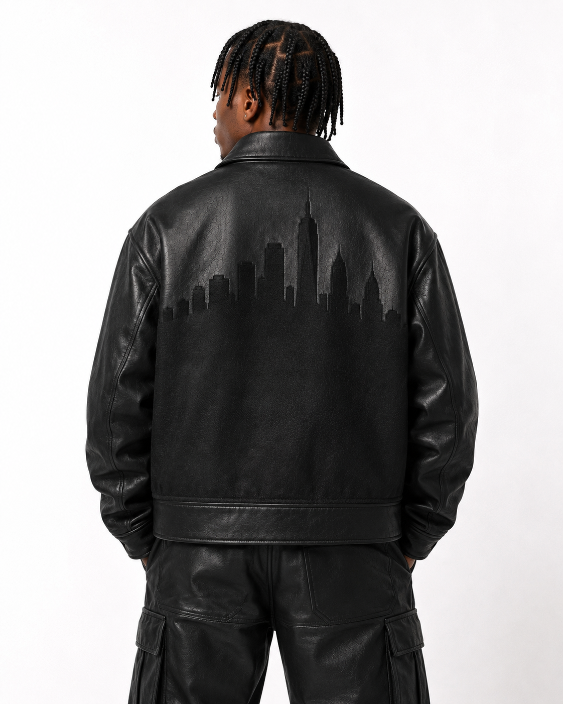 Signature Leather Zip Jacket  New York State of Thinking