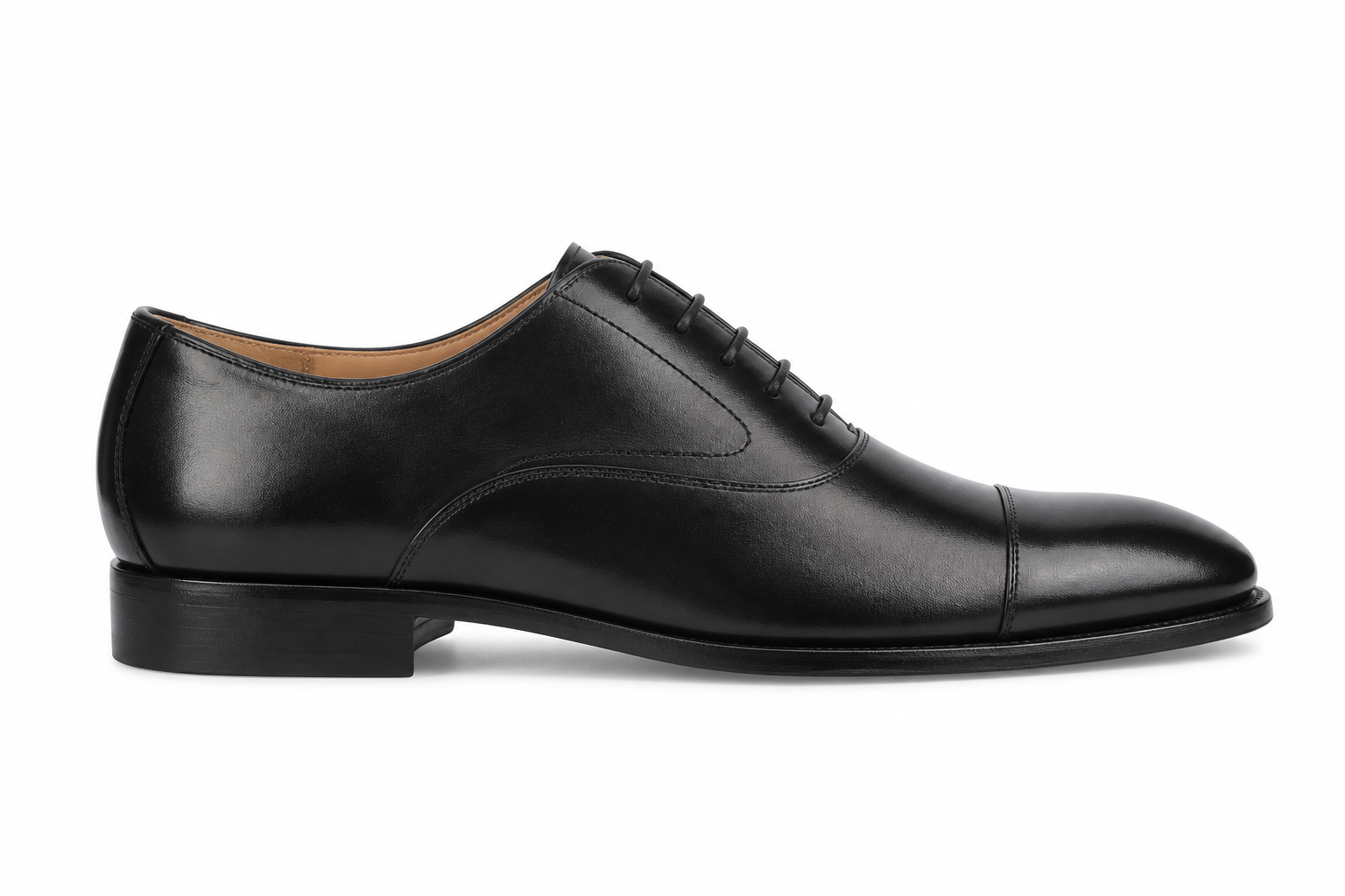 Black Leather Oxford Dress Shoes