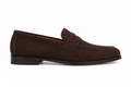 Brown Suede Penny Loafers