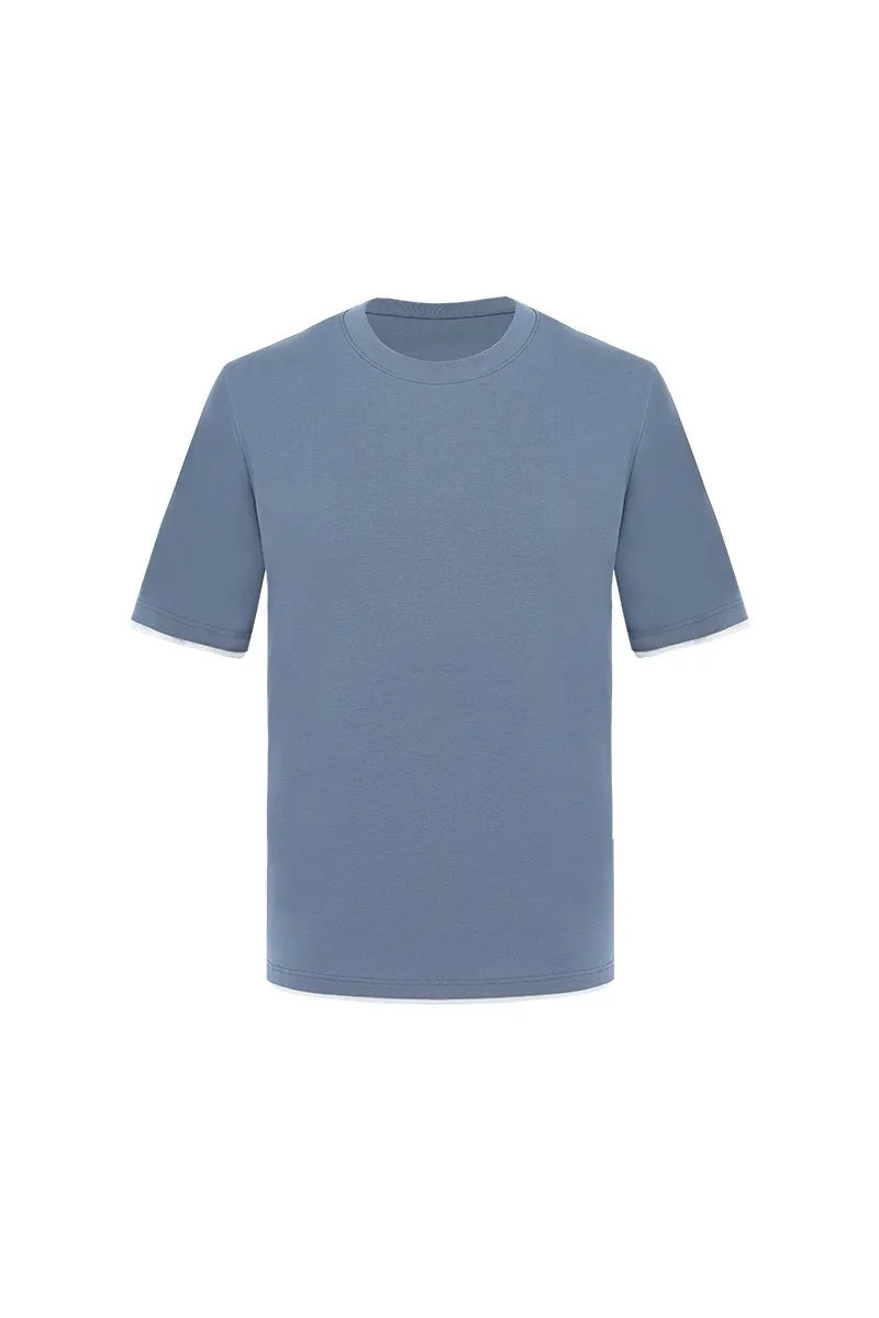 Short Sleeve Crew Neck T-Shirt - Blue