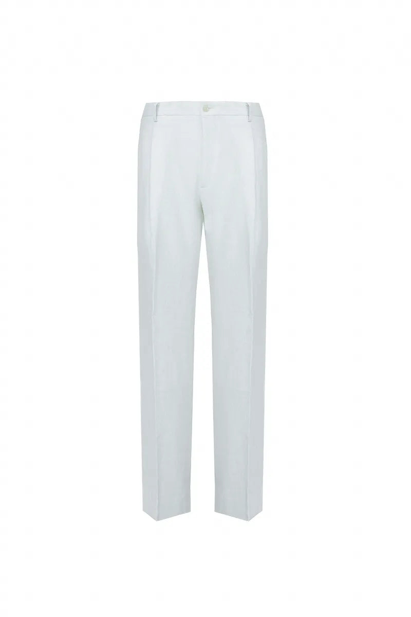 Linen Tailored Trousers - White