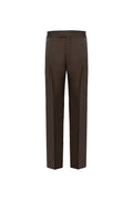 Relaxed Pleated Wool Trousers with Side Adjusters