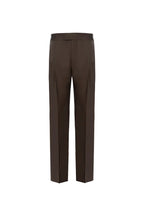 Relaxed Pleated Wool Trousers with Side Adjusters