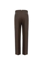 Relaxed Pleated Wool Trousers with Side Adjusters