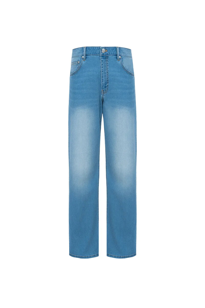 Light Wash Wide-Leg Jeans