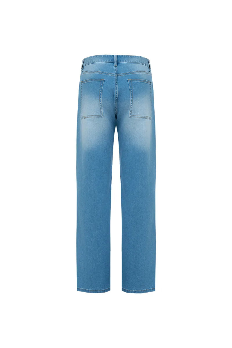 Light Wash Wide-Leg Jeans