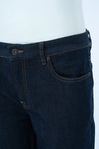Straight-Leg Dark Wash Jeans