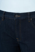 Straight-Leg Dark Wash Jeans