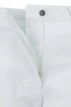 High-Waisted Wide-Leg Cotton Stretch Trousers
