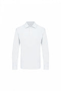 Men’s Long-Sleeve Polo Shirt – White