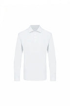 Men’s Long-Sleeve Polo Shirt – White