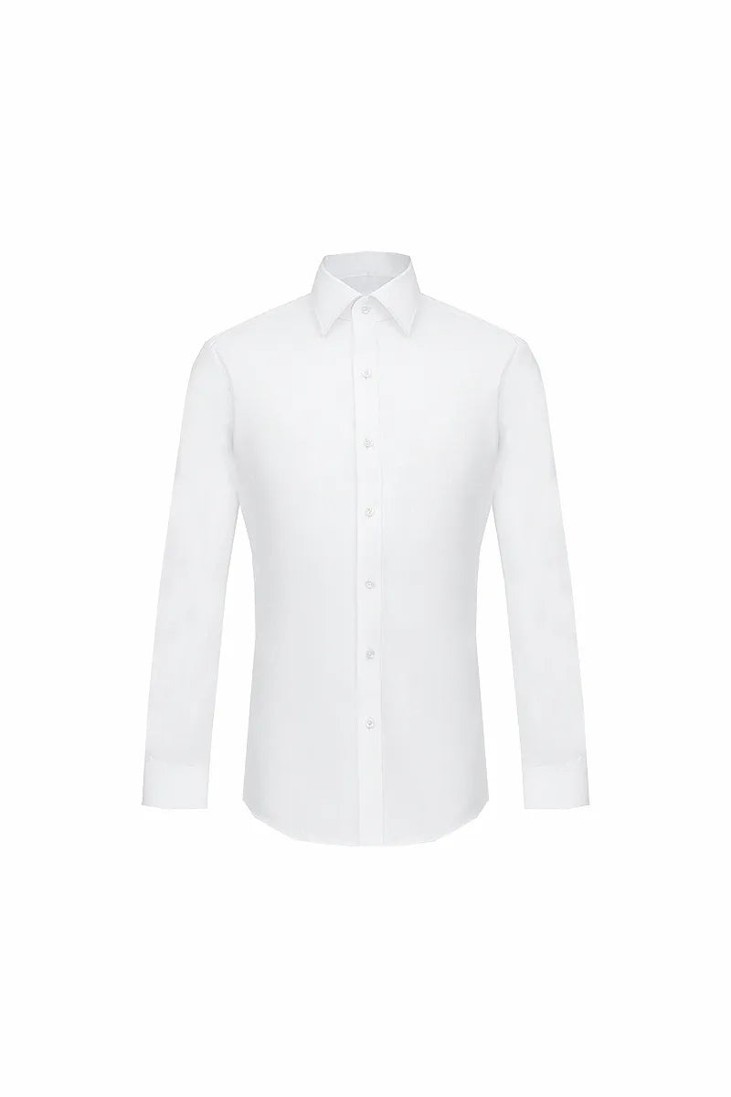 White Point Collar Cotton Shirt