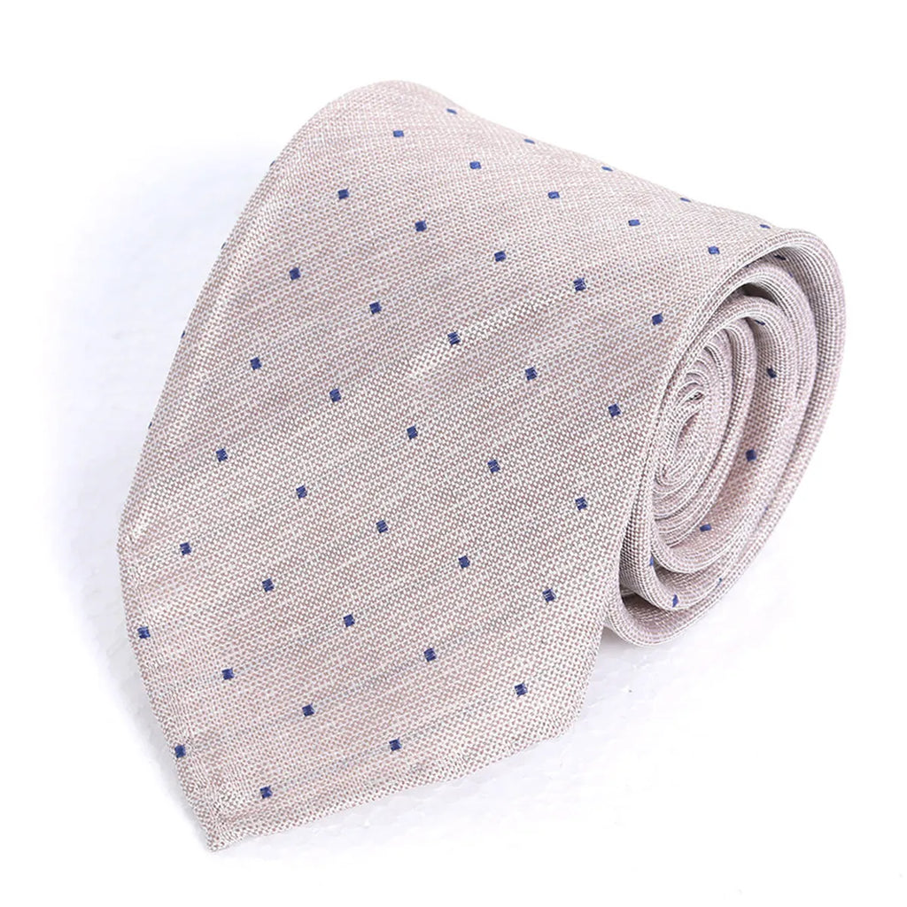 Light Beige Textured Dot Tie