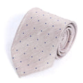 Light Beige Textured Dot Tie