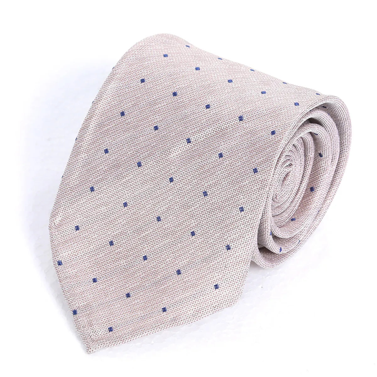 Light Beige Textured Dot Tie