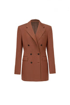 Terracotta Double-Breasted Tailored Blazer