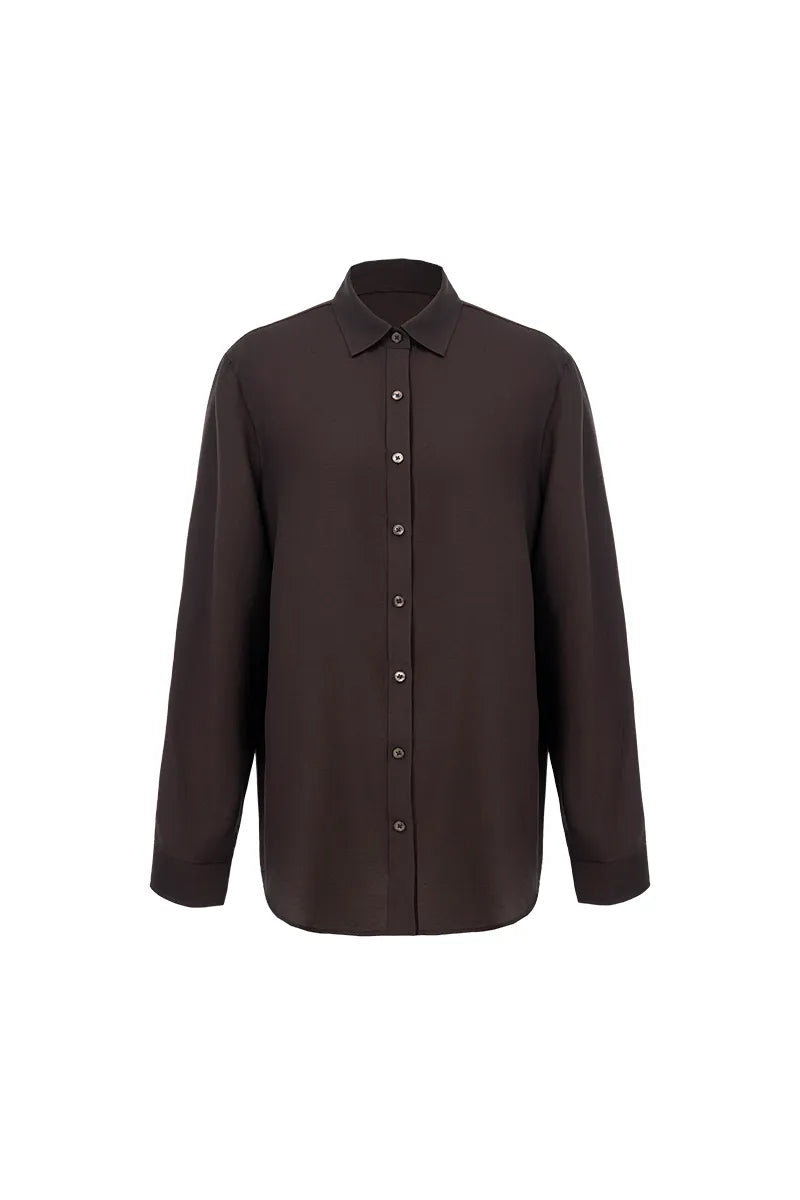 Dark Brown Sheer Shirt