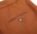 High-Waisted Pleated Wide-Leg Trousers - Burnt Orange
