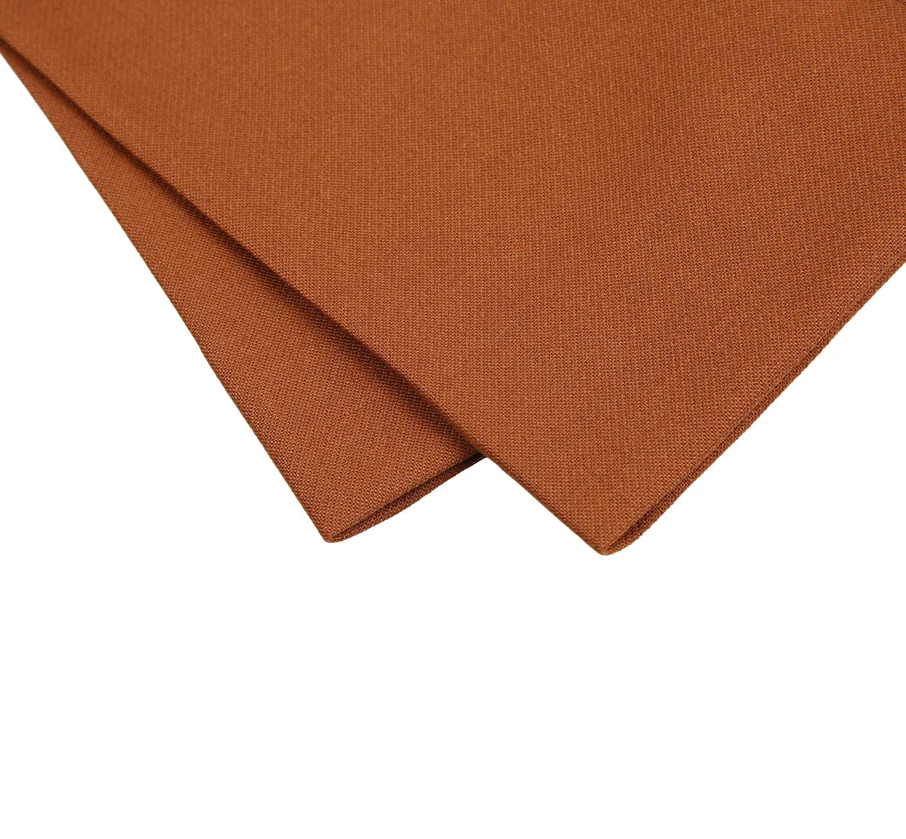 High-Waisted Pleated Wide-Leg Trousers - Burnt Orange