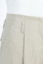 High-Rise Straight-Leg Trousers – Stone