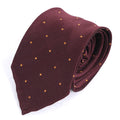 Polka Dot Silk Tie – Burgundy