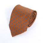 Rust Orange Medallion Silk Tie