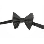 Classic Black Satin Bow Tie