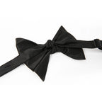 Classic Black Satin Bow Tie
