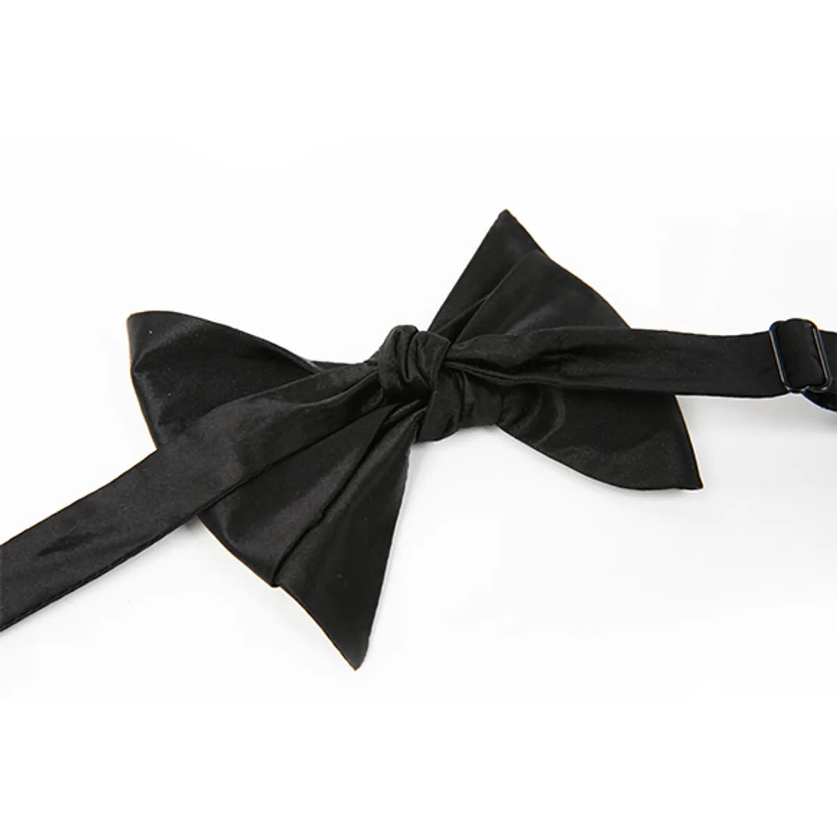 Classic Black Satin Bow Tie