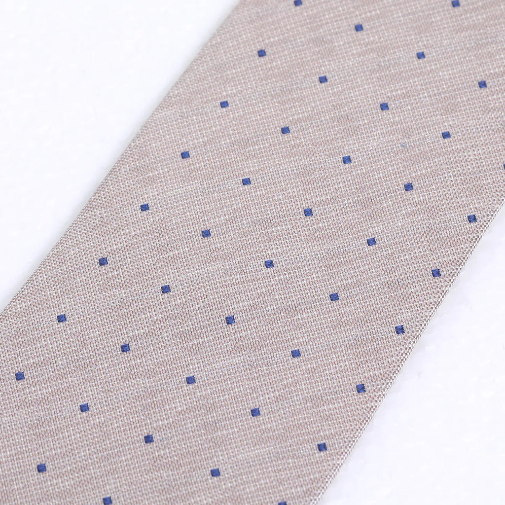Light Beige Textured Dot Tie