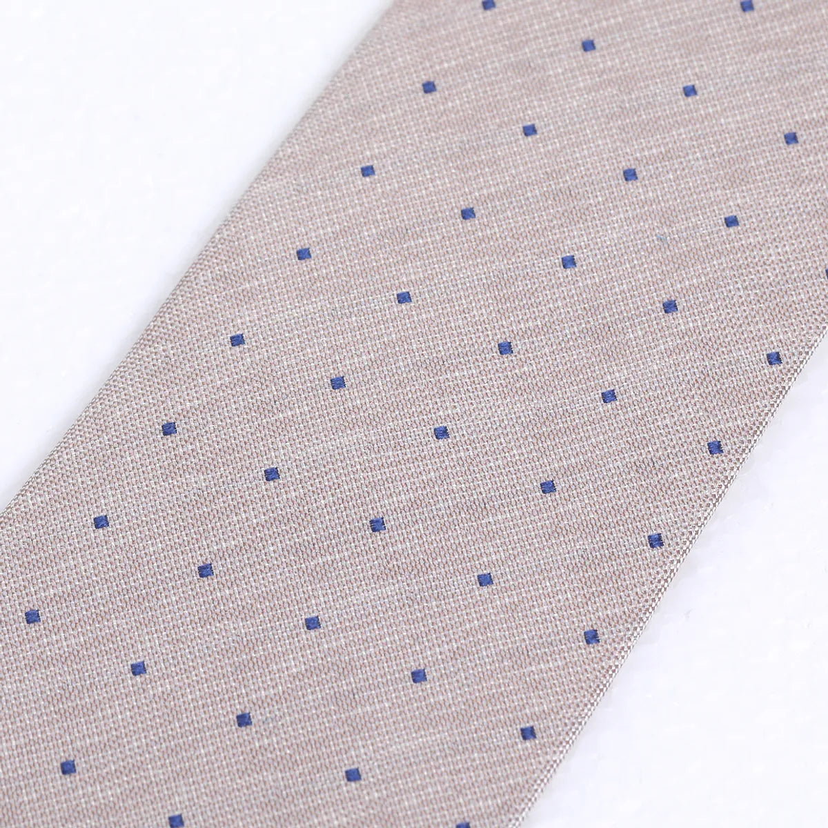 Light Beige Textured Dot Tie