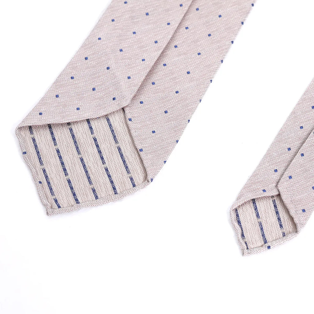 Light Beige Textured Dot Tie