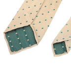 Beige Polka Dot Silk Tie