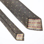 Navy Micro-Pattern Silk Tie