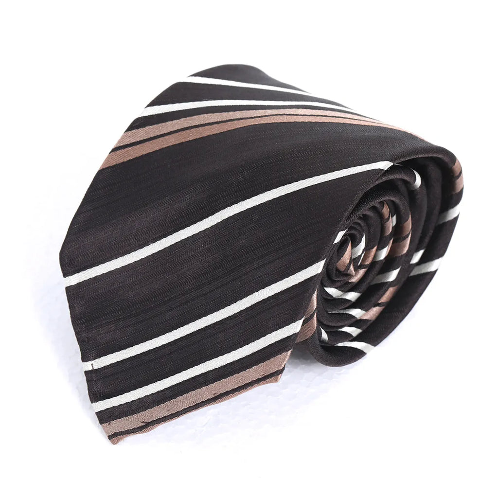 Black Stripe 100% Silk Tie