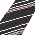 Black Stripe 100% Silk Tie