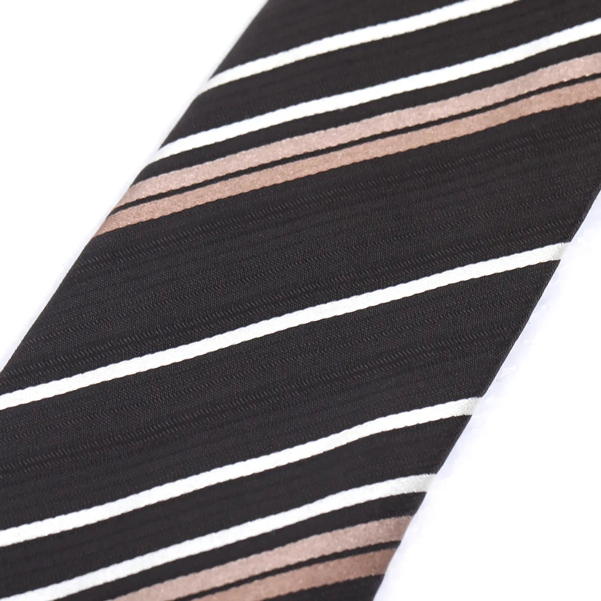 Black Stripe 100% Silk Tie