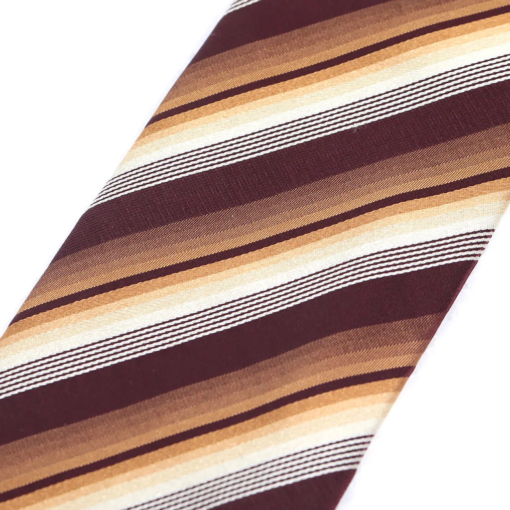 Brown Multi-Stripe Silk Tie