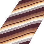 Brown Multi-Stripe Silk Tie