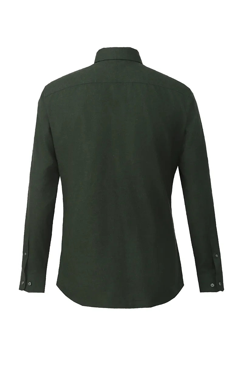 Cotton Wool Shirt – Dark Green
