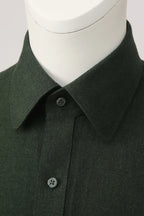 Cotton Wool Shirt – Dark Green
