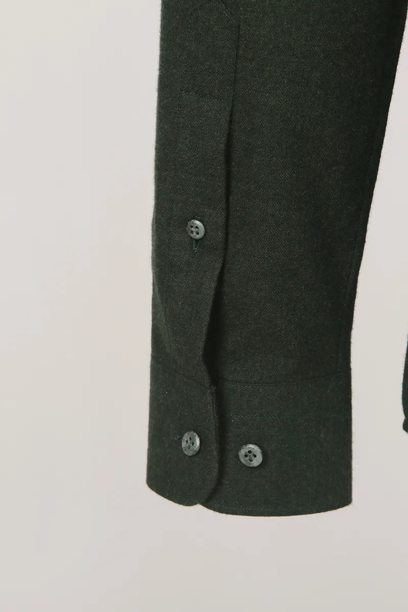 Cotton Wool Shirt – Dark Green