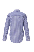 Tailored Striped Cotton Shirt – Blue