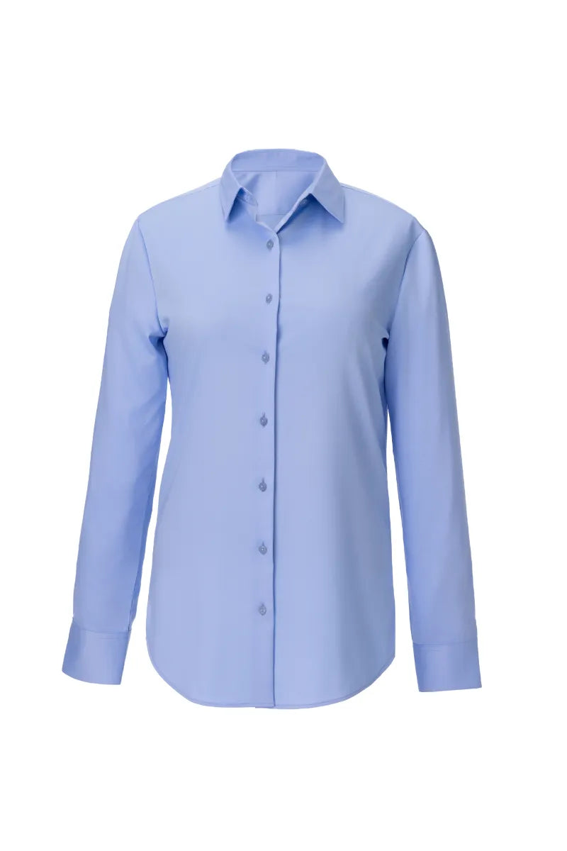 Cotton Stretch Shirt – Light Blue